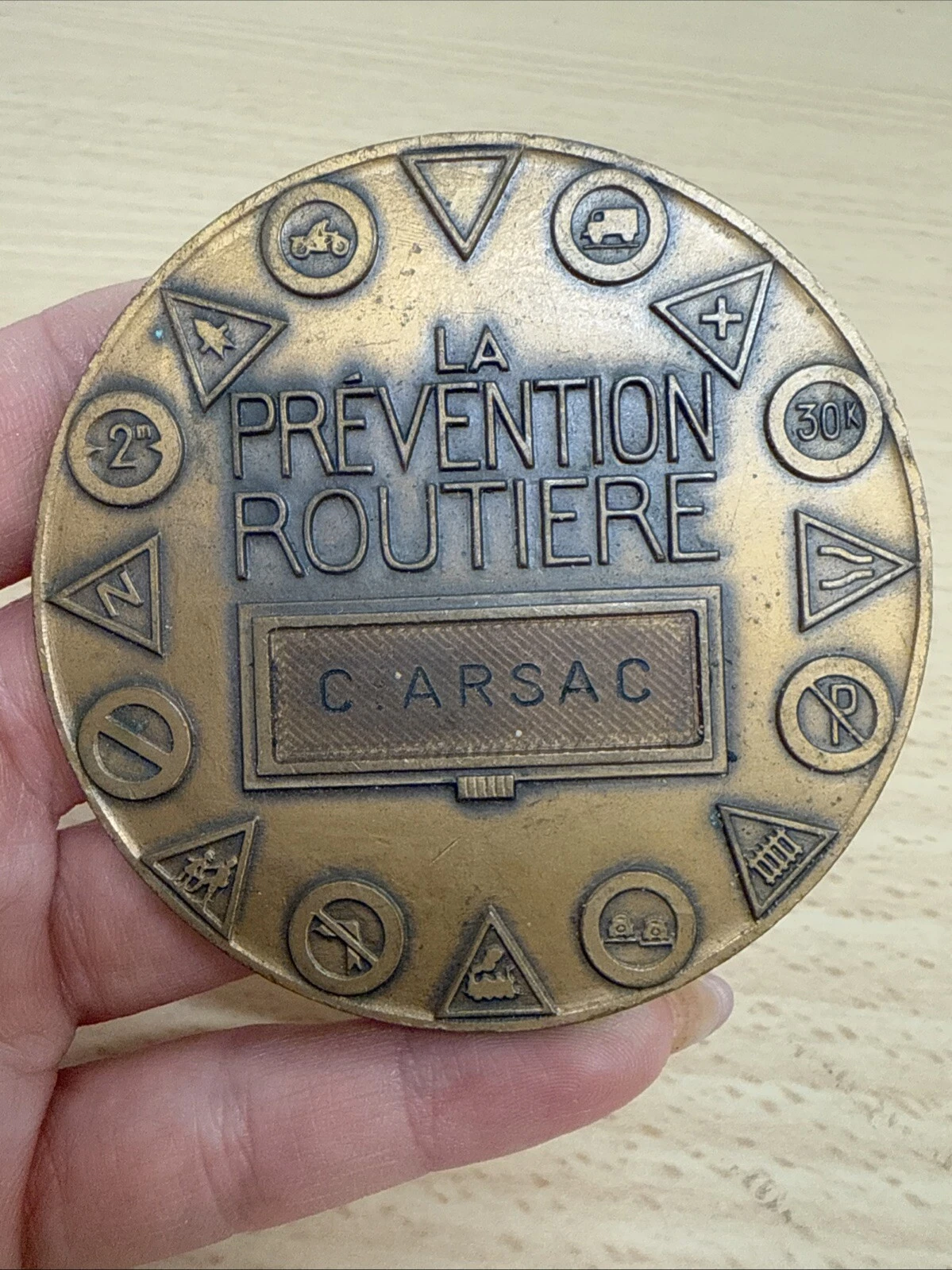 Médaille La Prévention Routière C Arsac En Bronze
