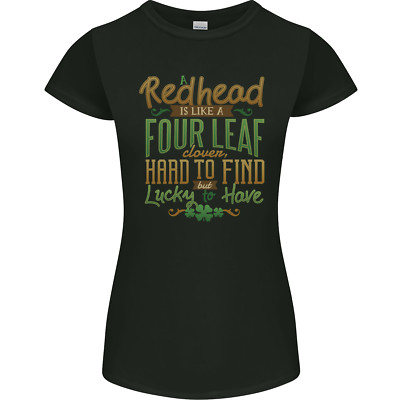 St Patricks Day Redhead Ginger Funny Irish Womens Petite Cut T-Shirt