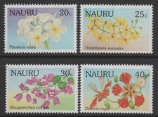 Nauru 1986 Flowers set of 4 MUH