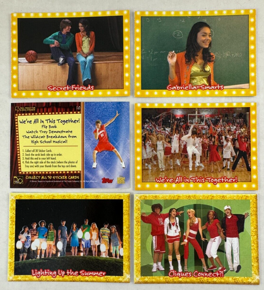 DISNEY HIGH SCHOOL MUSICAL 2007 Complete FIRST EDITION Sticker