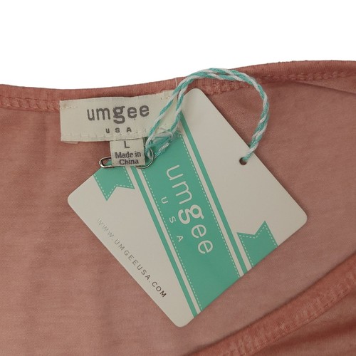 Umgee Pink T Shirt Maxi Dress Womens Size L Short Sleeve Scoop Neck Pink NEW - Picture 9 of 10