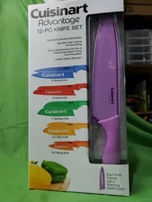 Cuisinart Advantage 12 Pc Set Color Coded Professional Stainless Chef Knives
