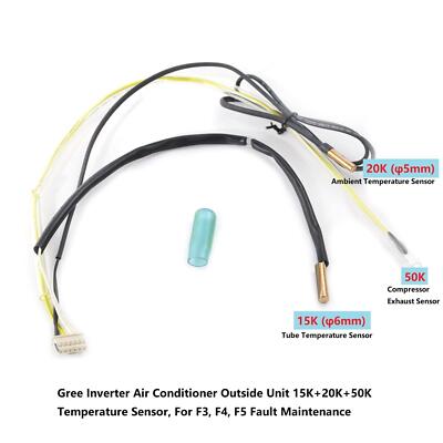15K+20K+50K Temp. Sensor For Gree Inverter Air Conditioner F3 F4 F5 Err Repair