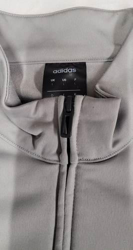 Adidas 2018 chaqueta de pista con cremallera completa para hombre talla L grande gris negro - Imagen 5 de 8