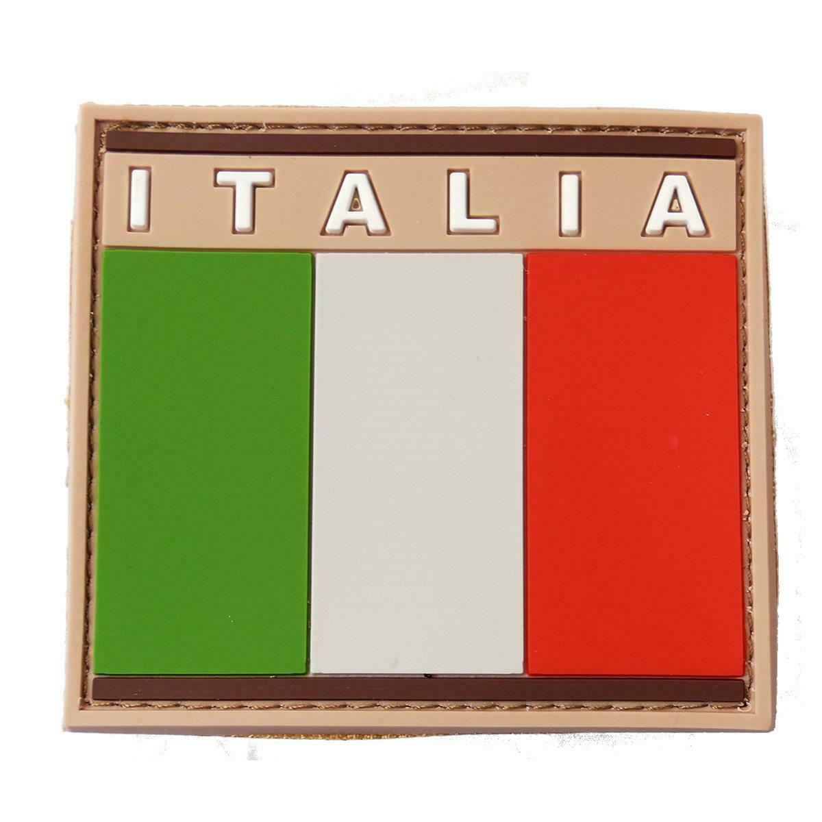 PVC Rubber Moral Patch Italian Flag Airsoft Army Style