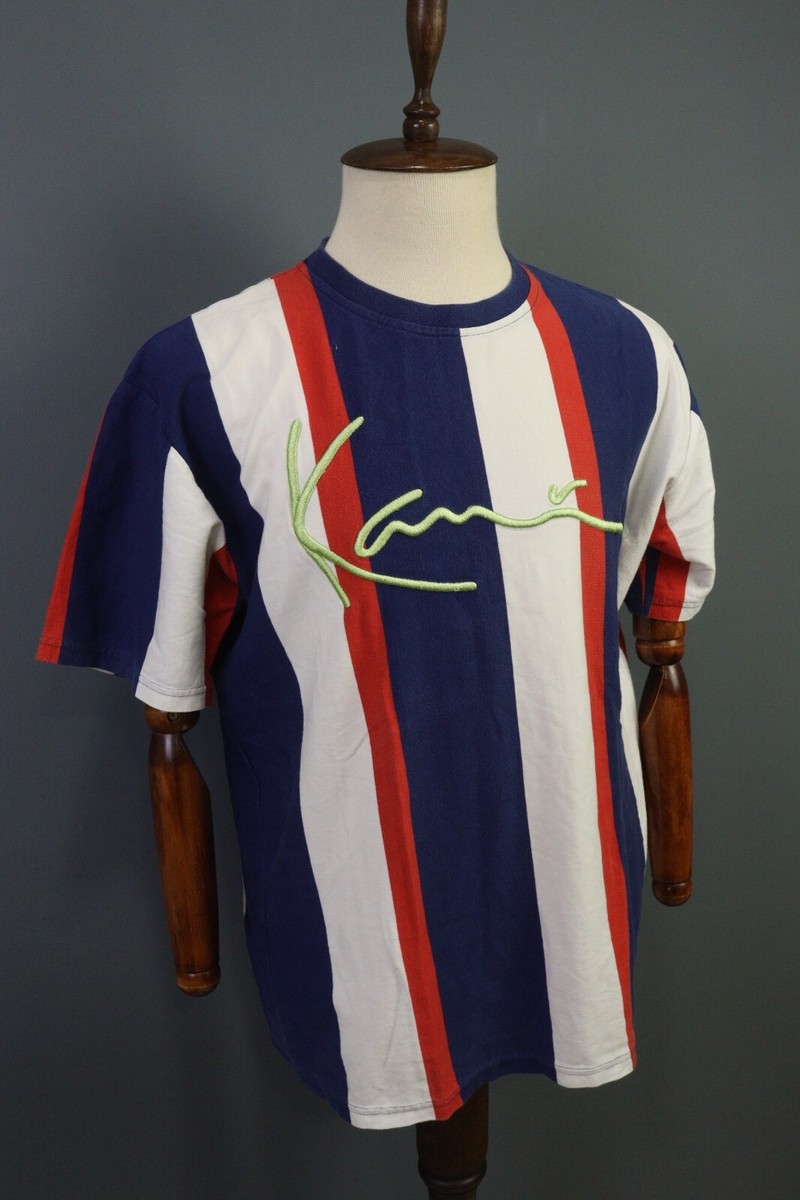 KARL KANI◆Tシャツ Small Signature Striped Tee / Brown Karl Kani SMALL SIGNATURE BOXY PINSTRIPE TEE - T-Shirt print