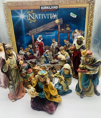 Rare Large Kirkland Signature Nativity Set 13 pieces #634280