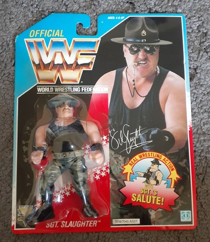 Vintage WWF Hasbro Sgt Slaughter 1991 Series 3 Fac...
