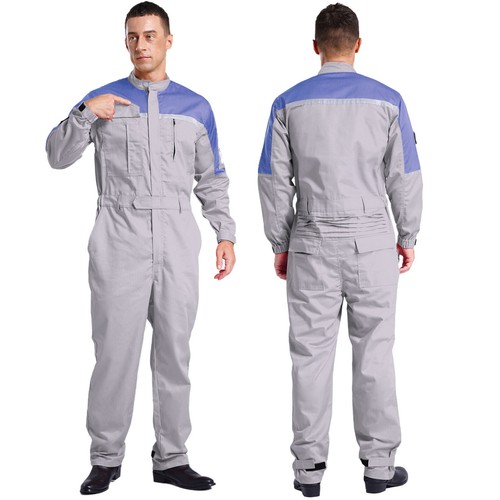 Men's Resistant Safety Coveralls Anti-static Reflective Straps Overalls Jumpsuit - Picture 43 of 60