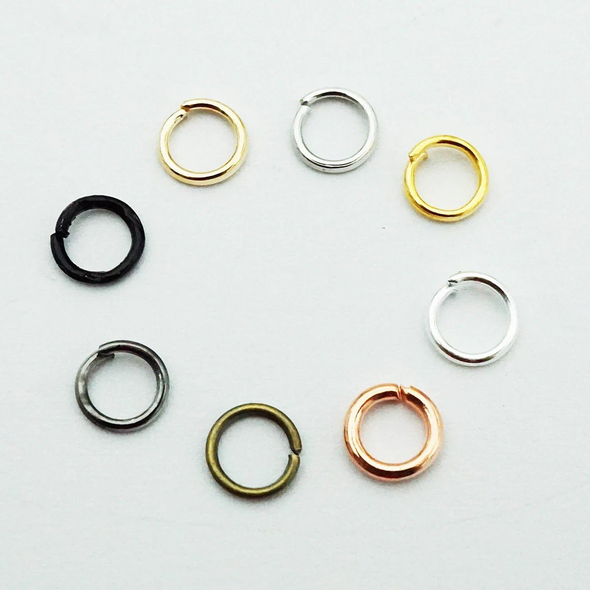 Open Circle Jump Rings Metal Alloy Single Loop Rings Jewelry