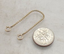 1.3mm Round Box Safety Chain with Double Clasp Lock REAL 14K Yellow Gold