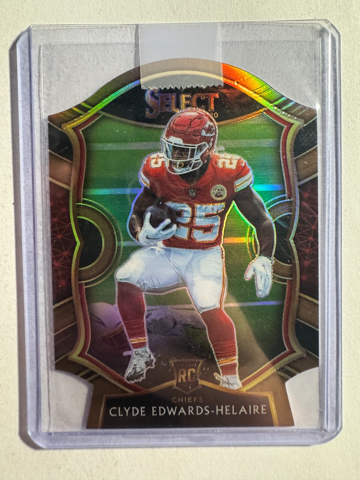 K234,013 -  2020 Select Prizm Copper Die Cut #54 Clyde Edwards-Helaire #/355