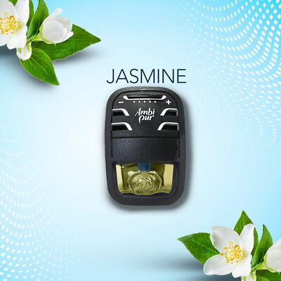 Ambi Pur Exotic Jasmine Car Air Freshener Starter Kit (7.5 ml) air-powered
