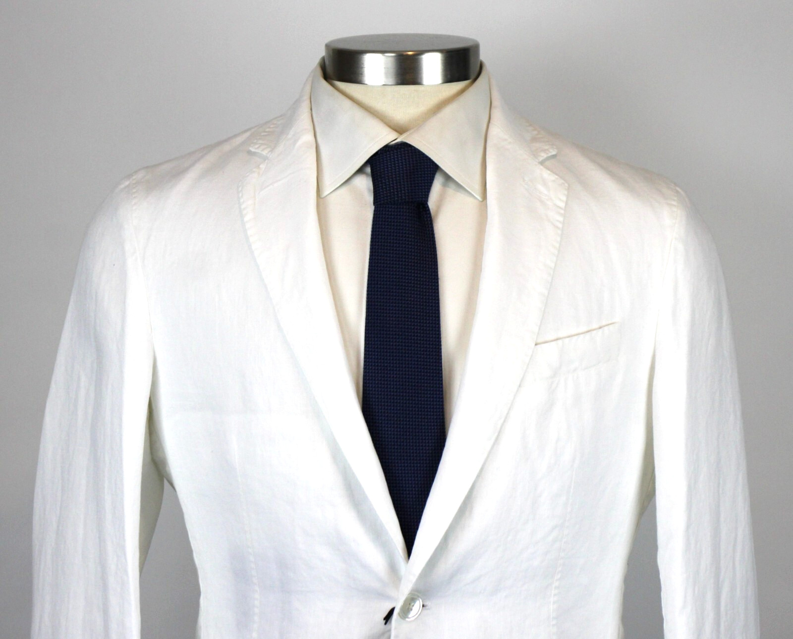 Hugo Boss Sport Coat 38 R (48 EU) Mens White Pure Linen Hanry Slim Fit Blazer thumbnail 3