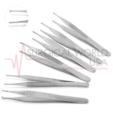 Adson Tissue Forceps 1X2 Kocher Dressing Suture Remover Thumb Tweezer Surgical