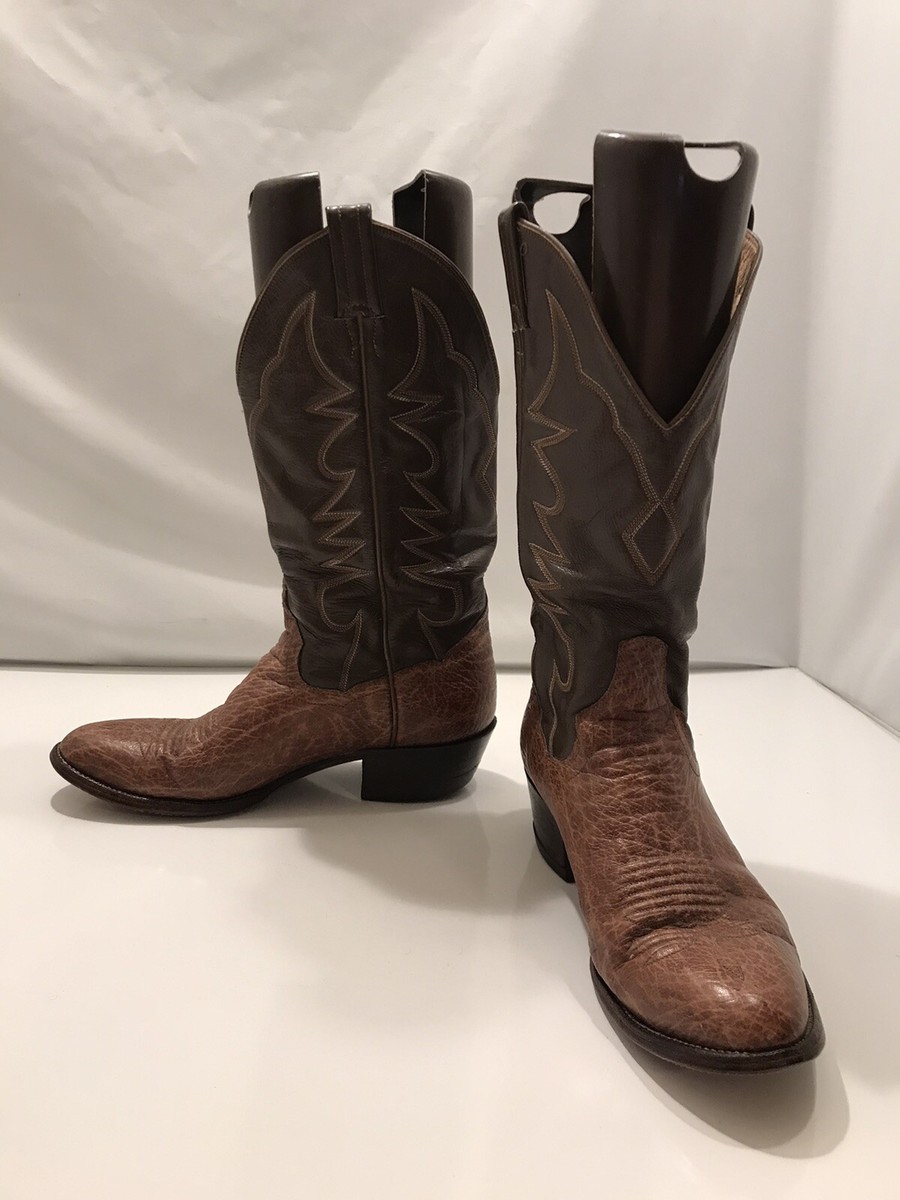 Panhandle Slim Sanders Brown Bullhide Handcrafted Cowboy Boots