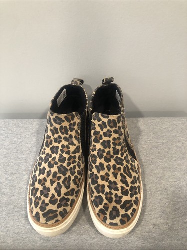 Toms Brown Animal Print Bryce SlipOn Suede Chelsea Ankle Sneaker US 6