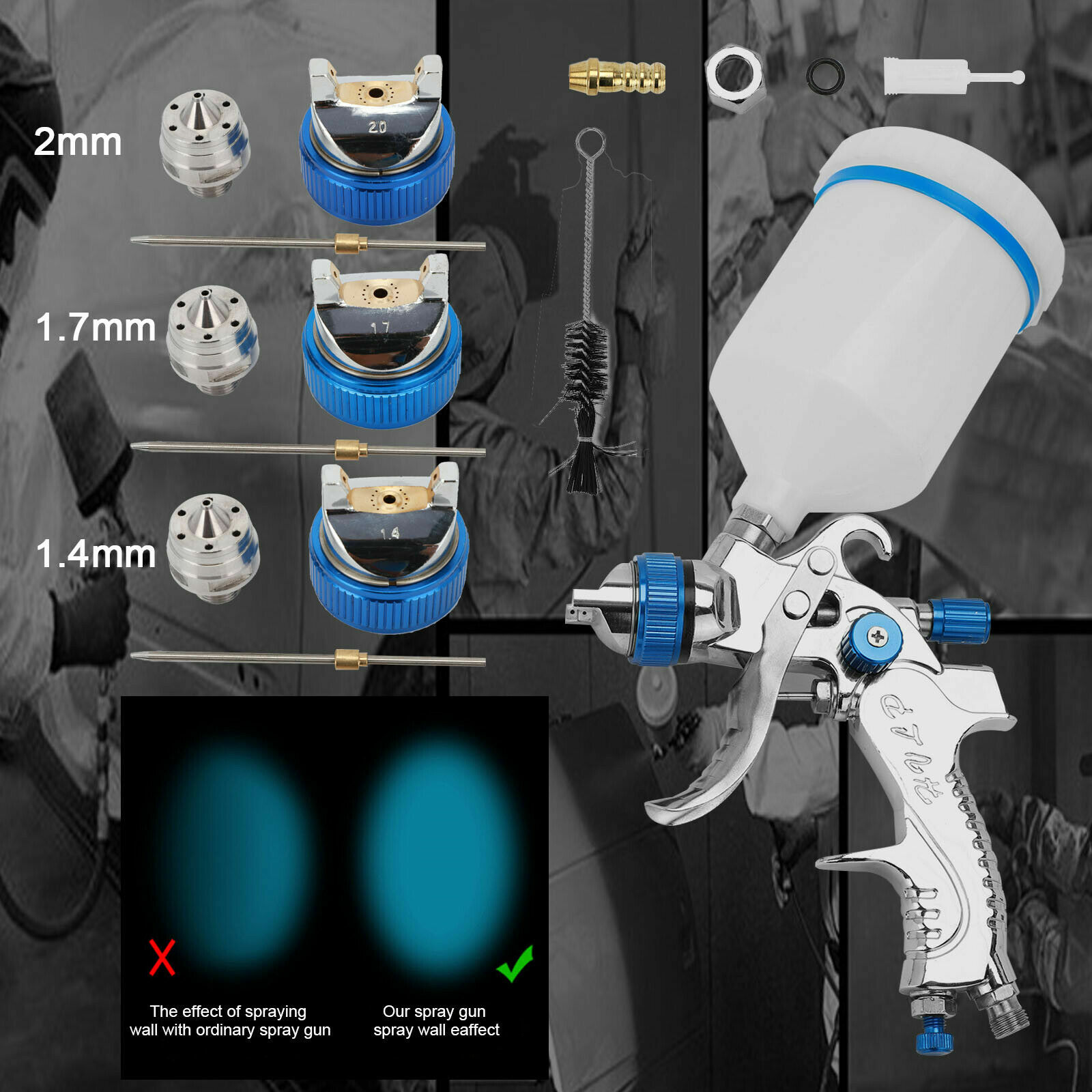 Cyrank Mundzerstäuber Für Keramik - Edelstahl Sprayer 200ml Für Glasuren Und Farben
