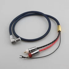 2M 6N OCC Shield RCA to 5 Pin DIN Female Audio Phono Tonearm Cable Ground Wire