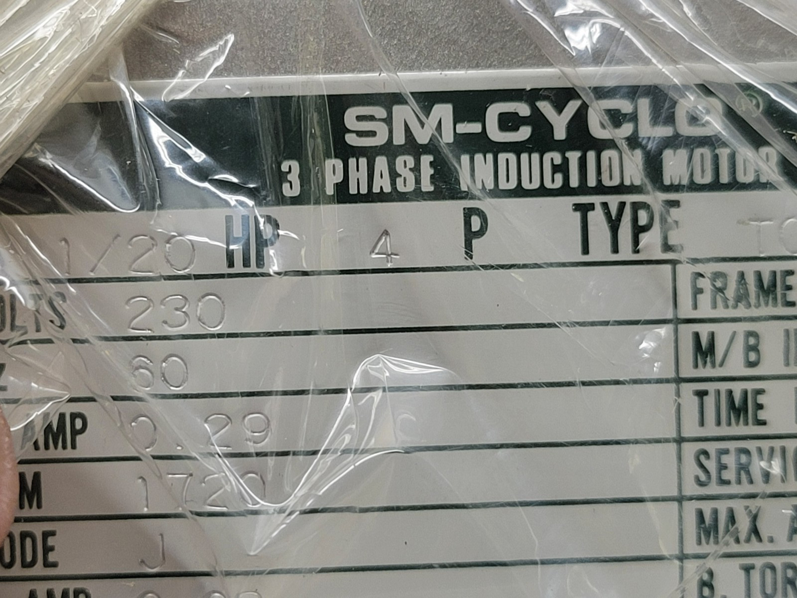 Sumitomo RNYMS004-17 1/240 SM-CYCLO Gearmotor/Drive.