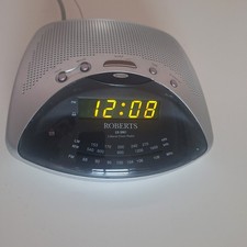 Roberts CR9961 Silver FM/MW/LW Radio Alarm Clock - Read description