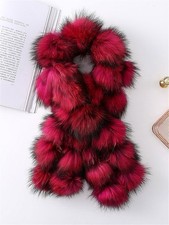 Women's Real Fox Fur Scarf Thicken Winter Warm Neck Wrap Collar Size 98x14cm