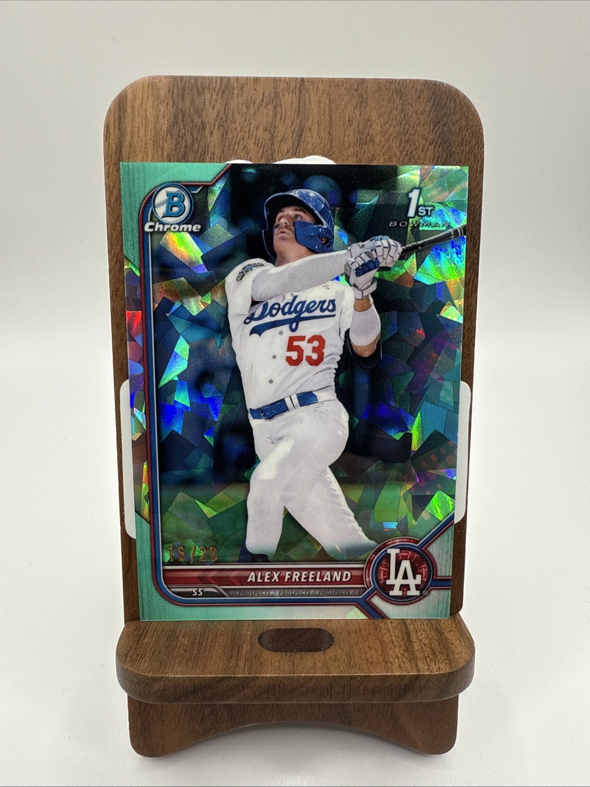 2022 Bowman Chrome Draft Sapphire Alex Freeland #BDC-194 Aqua /20 (RC) Dodgers