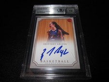 BRITTNEY GRINER SIGNED CUSTOM PHOENIX MERCURY CARD BECKETT SLAB AUTO GRADE 10