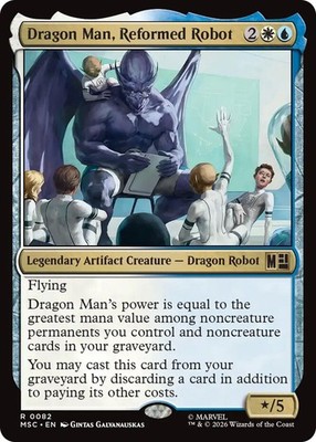 x1 Dragon Man, Reformed Robot R MTG Commander: Marvel Super Heroes M/NM, English