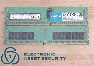Lot of 2) Micron 16GB 2Rx8 PC4-2400T-REB-11 | eBay