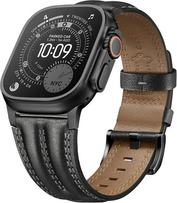 Leather Band for Apple Watch Ultra 3/2/1 Bands 49Mm 46Mm 45Mm 44Mm for Men, Genu