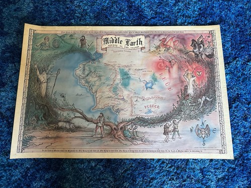 Tolkien LOTR Lord of the Rings Middle Earth Poster - 1976 By Aguila Jr & Janoff
