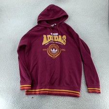 Adidas Originals Hoodie Womens 1X Sweatshirt Burgundy Trefoil 50 Years 1972 2022