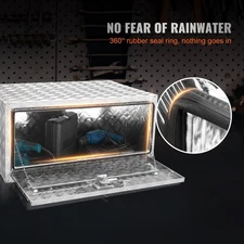 Waterproof Aluminum Tool Box 36x24x24 with Lock & T-Handle Latch