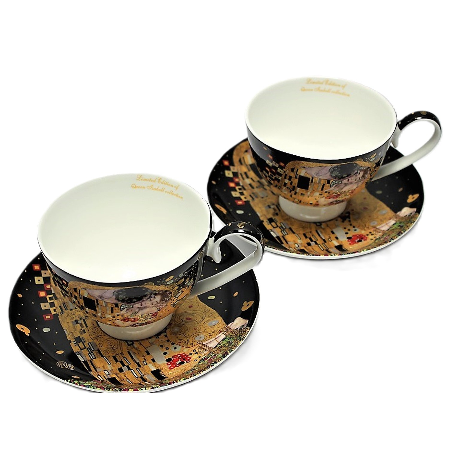 Tasses Klimt Baiser en porcelaine Bone China contre les boissons vite refroidies