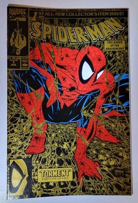 SPIDER-MAN #1 GOLD NM/MT High Grade 1990 Marvel Comics Mcfarlane TORMENT 