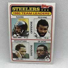 1981 Topps - Team Leaders Franco Harris, L.C. Greenwood, Donnie Shell #526