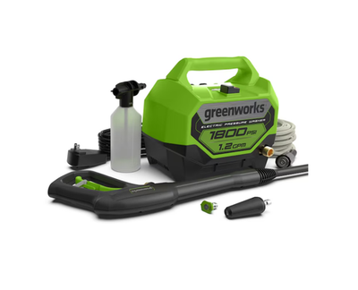 #ad Greenworks 1800 PSI 1.2 GPM Cold Water Electric Pressure washer with 2 Spray Tip $60.00