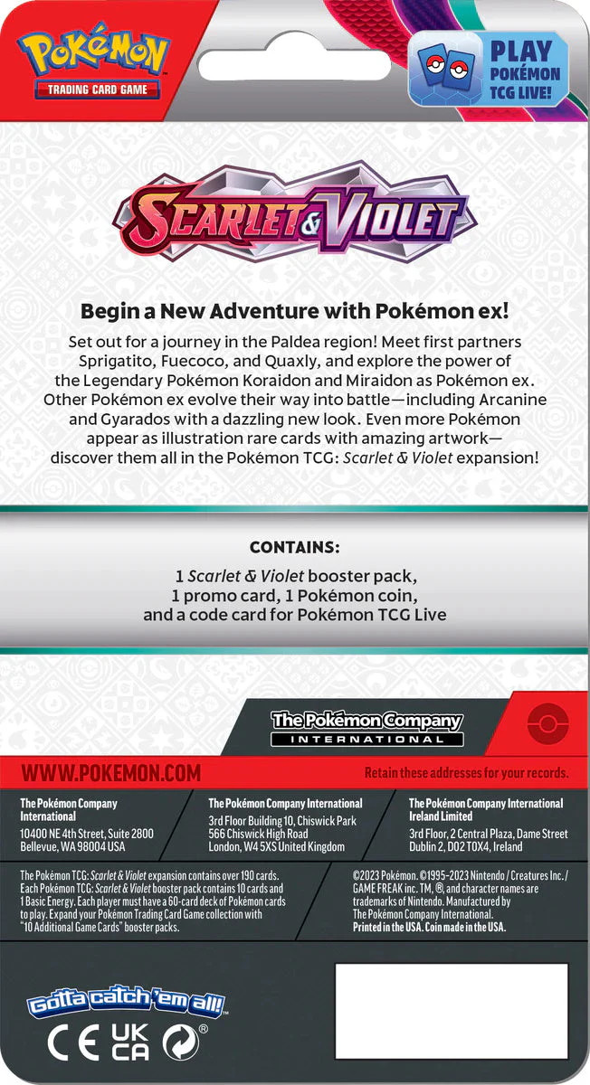Pokemon TCG: Scarlet & Violet Checklane Blister Pack