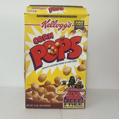 Kellogg s Corn Pops Making Star Wars Video Empty Cereal Box 1995