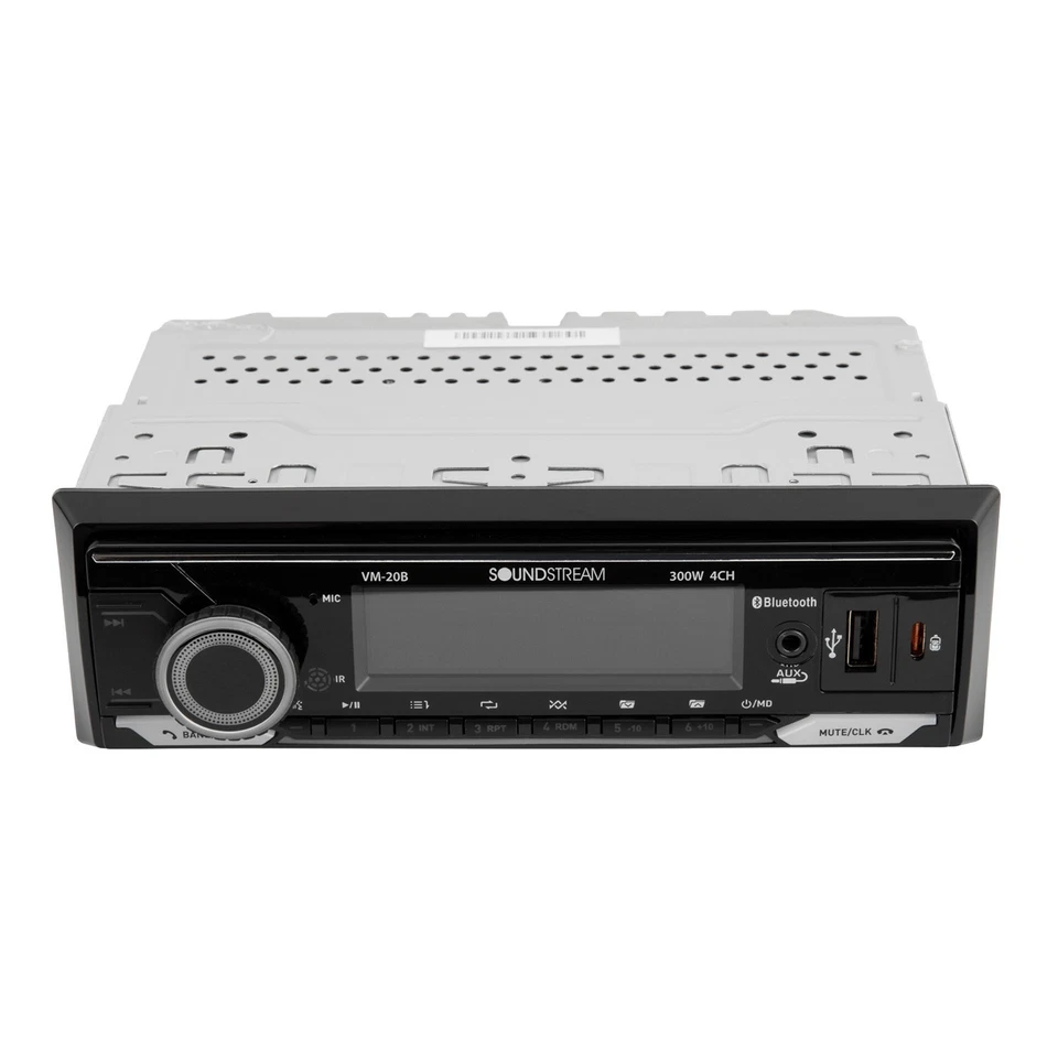 Single Din Car Stereo, Soundtream VM-20B Bluetooth Media Receiver, AM-FM, USB-SD - Image 3 of 4