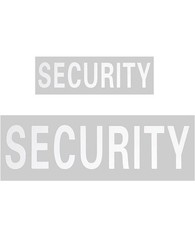 2x SECURITY Reflective Silver Iron On Vinyl Heat Transfer Decal HTV