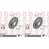 2X Zimmermann Bremsscheiben 258Mm Voll Hinten Passend FüR Nissan Almera Primera