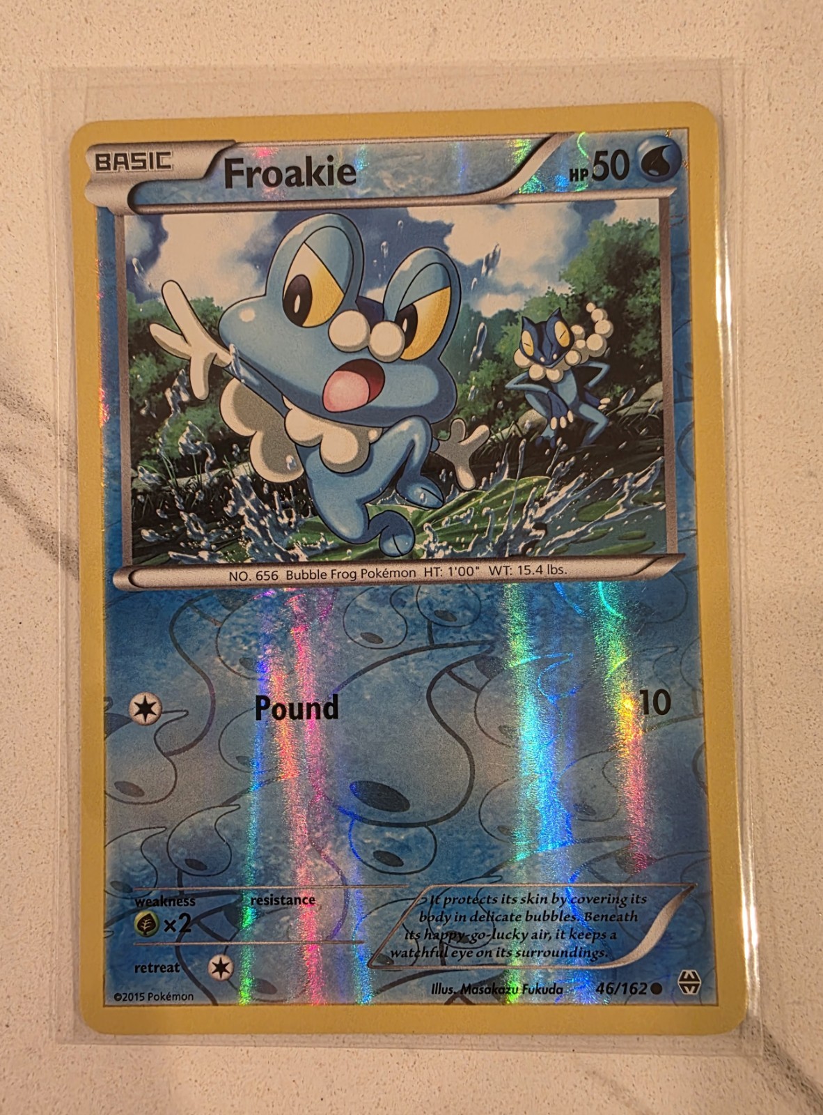 Froakie 46/162 Rev Reverse Holo XY Breakthrough Pokemon NM !
