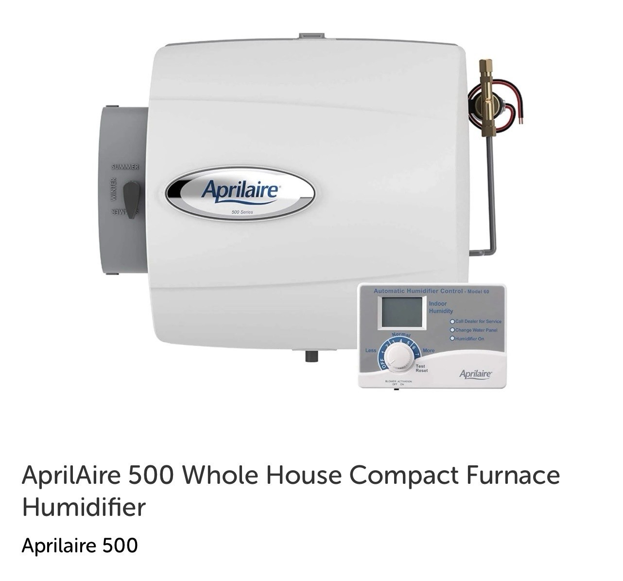 Aprilaire, Model 500, Digital Control, Humidifier, Whole Hou