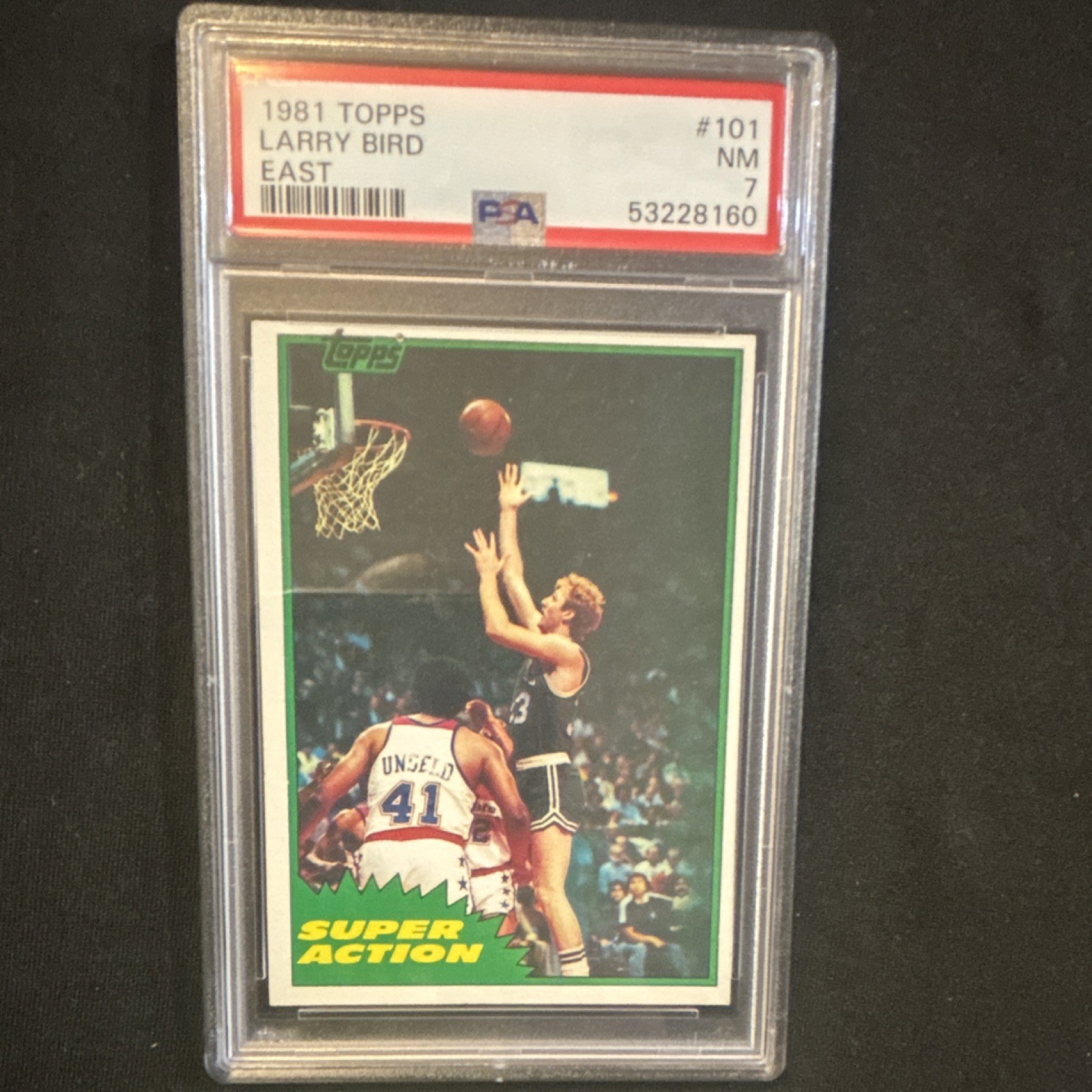 Topps 1981 Larry Bird Super Action Boston Celtics #101 PSA 7 NBA LOOKS GREAT!
