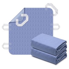 2 Pack 34x36 Positioning Bed Pad with 6 Handles Washable Waterproof Underpads