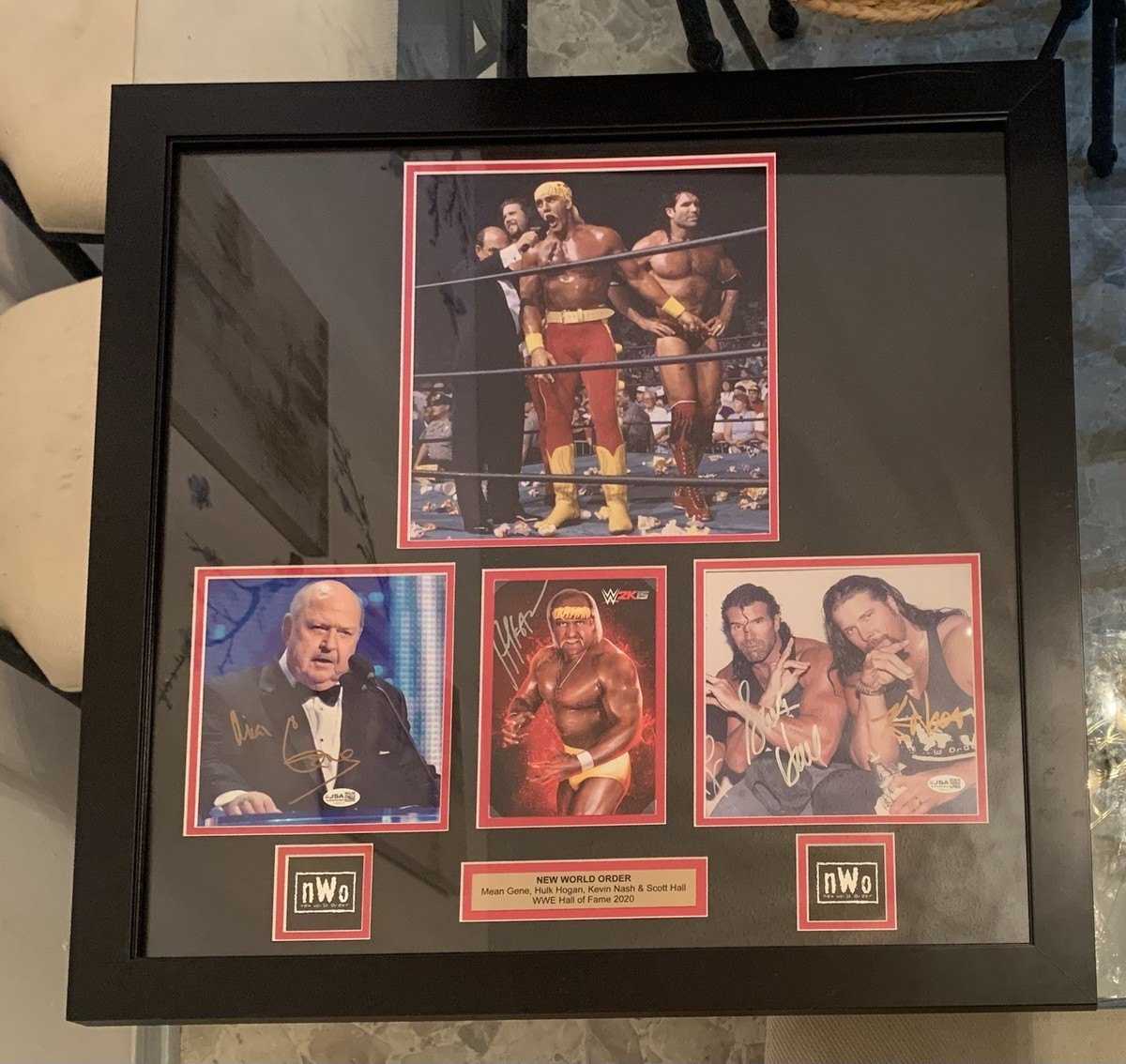 WWE WCW NWO Signed Framed HULK HOGAN SCOTT HALL NASH BASH AT THE