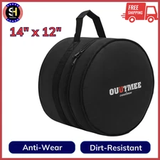 Tom Drum Bag For Tom 14"x12", 10mm Thick Padded Travel Drum Case, Dirt-Resistant