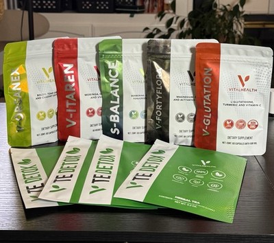 Vitalhealth Detox Plus Organex V-Itaren Te Detox S-Balance Fortyflora Glutation
